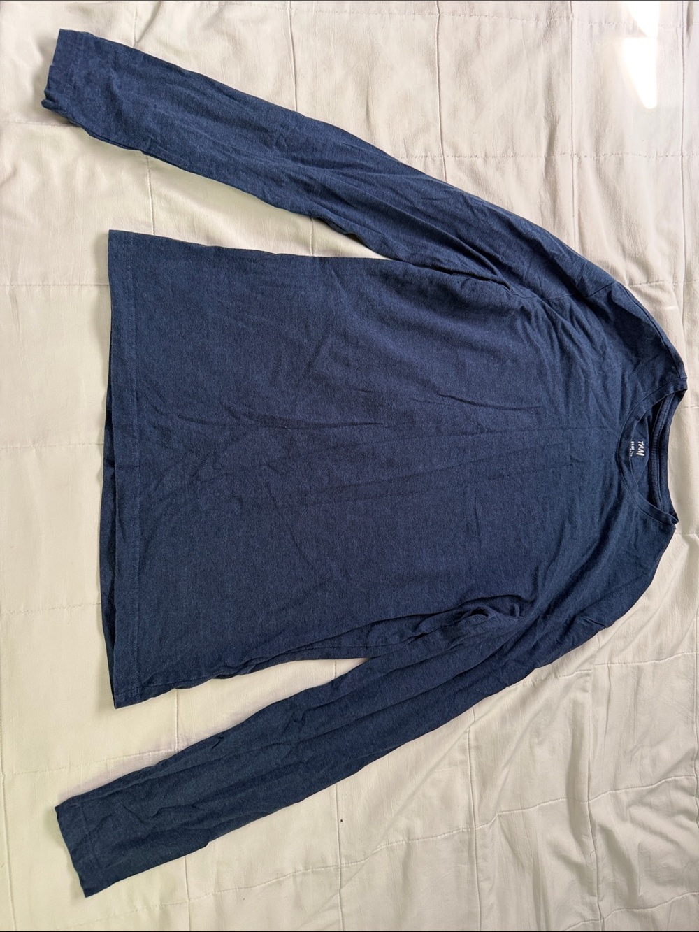 Men's Long-Sleeve Crew Neck Shirt - Navy